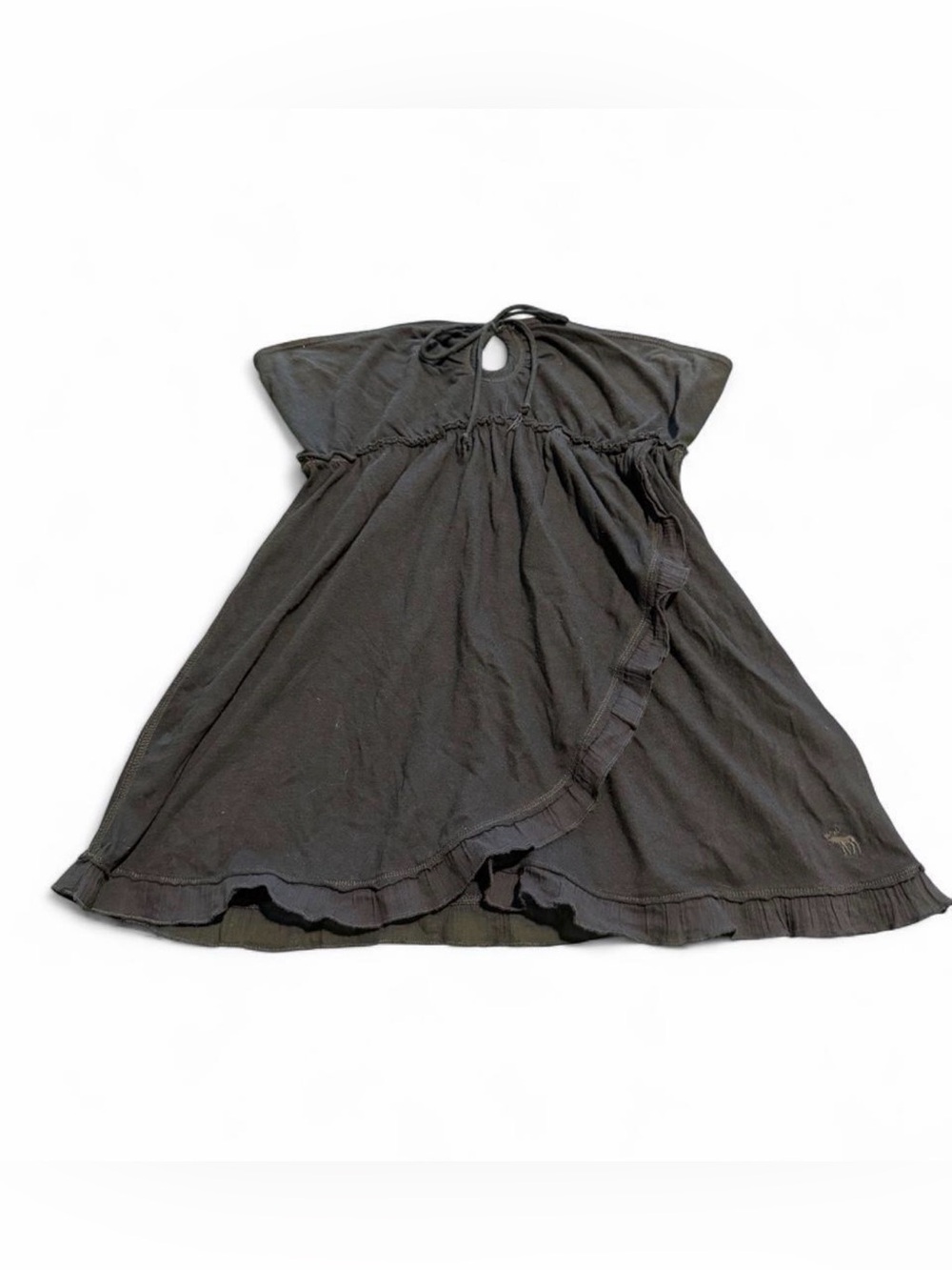 Rare Vintage Y2K Abercrombie & Fitch navy strapless babydoll top with ruffles